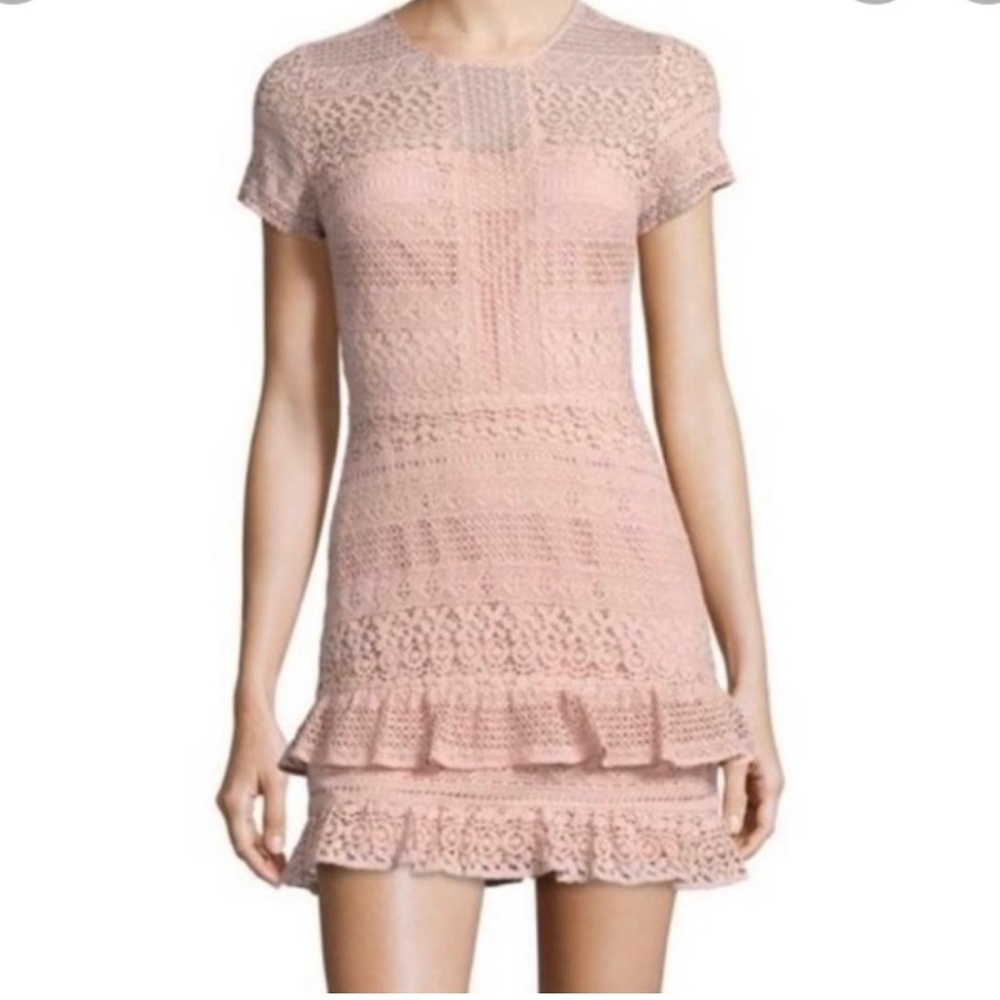 Parker blush short sleeve dress